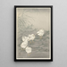 Five Chicks - Ohara Koson — framed artwork on a wall
