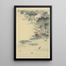 Frog and Tadpoles - Ohara Koson — framed artwork on a wall