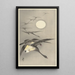 Geese under the full moon - Ohara Koson — framed artwork on a wall