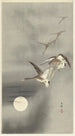 Geese in Flight - Ohara Koson — artwork view
