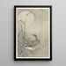 Goose under the full moon - Ohara Koson — framed artwork on a wall