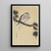 Falcon on Pine Branch - Ohara Koson — framed artwork on a wall