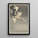 Falcon with Sparrow - Ohara Koson — framed artwork on a wall