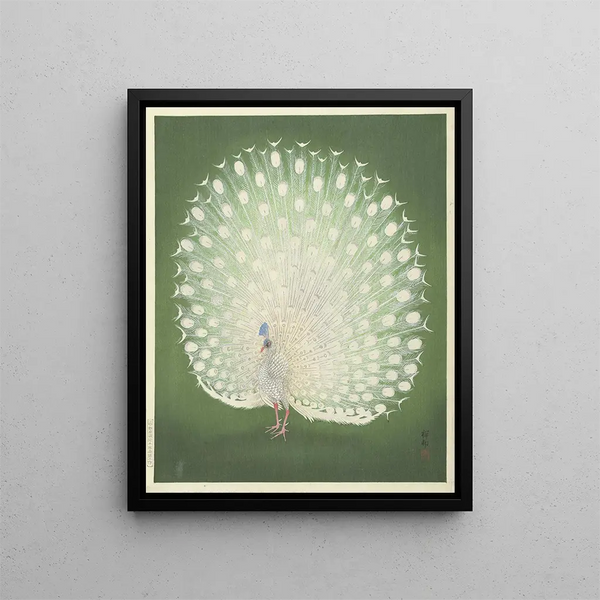 Peacock - Ohara Koson — framed artwork on a wall