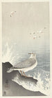 Seagull on a Rock - Ohara Koson — artwork view