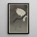 Snowy eagle on a tree branch - Ohara Koson — framed artwork on a wall