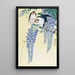 Hirondelles et glycine - Ohara Koson — framed artwork on a wall