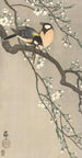 Mésanges sur branche de cerisier - Ohara Koson — artwork view