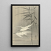 Two herons in flight - Ohara Koson — framed artwork on a wall