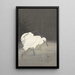 Deux aigrettes dans les roseaux - Ohara Koson — framed artwork on a wall