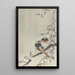 Two red-crowned cranes with cherry blossoms - Ohara Koson — framed artwork on a wall
