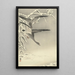 Two geese with white foreheads in a snowy landscape - Ohara Koson — framed artwork on a wall