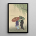 Two women in the rain - Ohara Koson — framed artwork on a wall