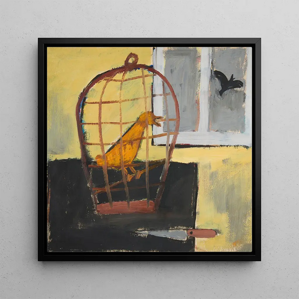 Bird Painting - Marian Kopf — framed artwork on a wall