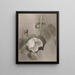 Mauves roses de coton sous la pluie - Okada Baison — framed artwork on a wall