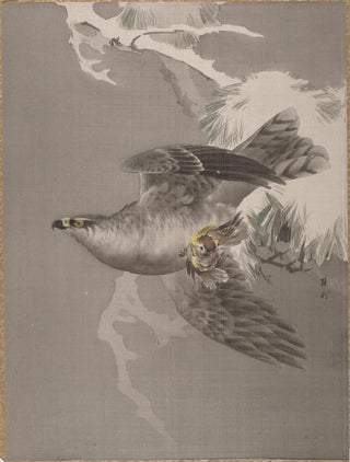 Okada Baison - Hawk Holding a Small Bird.webp