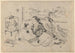 by Artist painting a brazier lid, two women watching - Okumura Masanobu — artwork view