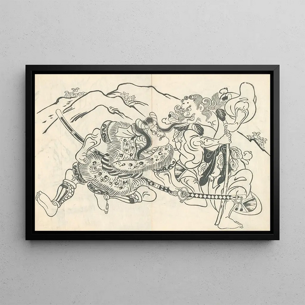 Yakusha ezukushi Pl10 - Okumura Masanobu — framed artwork on a wall
