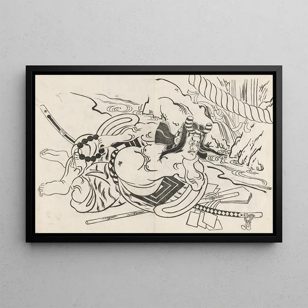Yakusha ezukushi Pl11 - Okumura Masanobu — framed artwork on a wall
