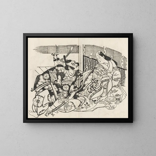 Yakusha ezukushi Pl2 - Okumura Masanobu — framed artwork on a wall