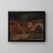 Interior Farm Scene from Setesdal - Olaf Isaachsen — framed artwork on a wall