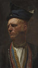 Portrait of a farmer from Setesdal Study for Combat in an old farm - Olaf Isaachsen — artwork view