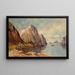 A fjord - Olaf Petersen — framed artwork on a wall