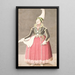 a Woman in Icelandic Farmer Costume - Olavius — framed artwork on a wall