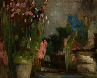 Flowers on a Terrace - Olga Boznańska — artwork view