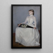 Dame in White Dress - Olga Boznańska — framed artwork on a wall