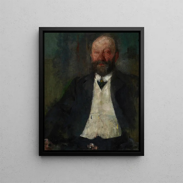 Portrait of the artist Adam Nowina Boznański's father - Olga Boznańska — framed artwork on a wall