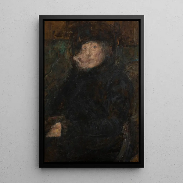Portrait of Anna Ginzberg - Olga Boznańska — framed artwork on a wall