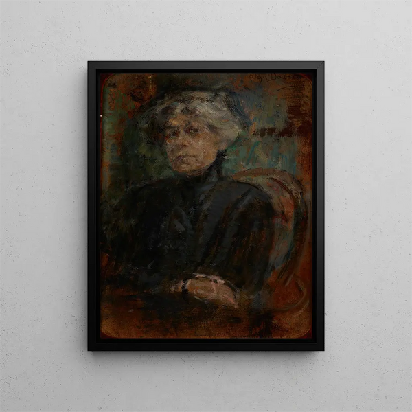Portrait Painting of Berta Dylion - Olga Boznańska — framed artwork on a wall