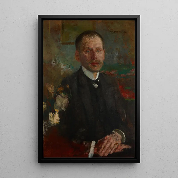 Portrait of Bogdan Faleski - Olga Boznańska — framed artwork on a wall