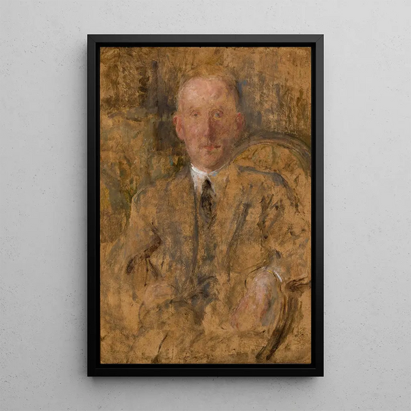Portrait Painting of Emeryk Hutten-Czapski - Olga Boznańska — framed artwork on a wall