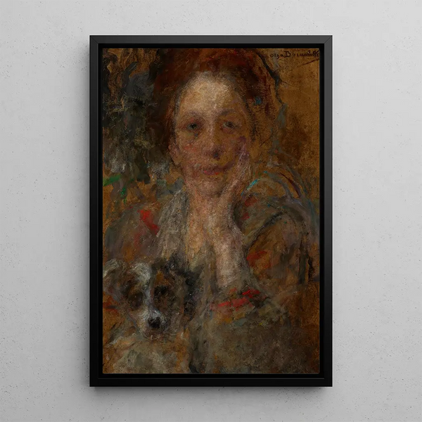 Portrait Painting of Helena Zieliska - Olga Boznańska — framed artwork on a wall