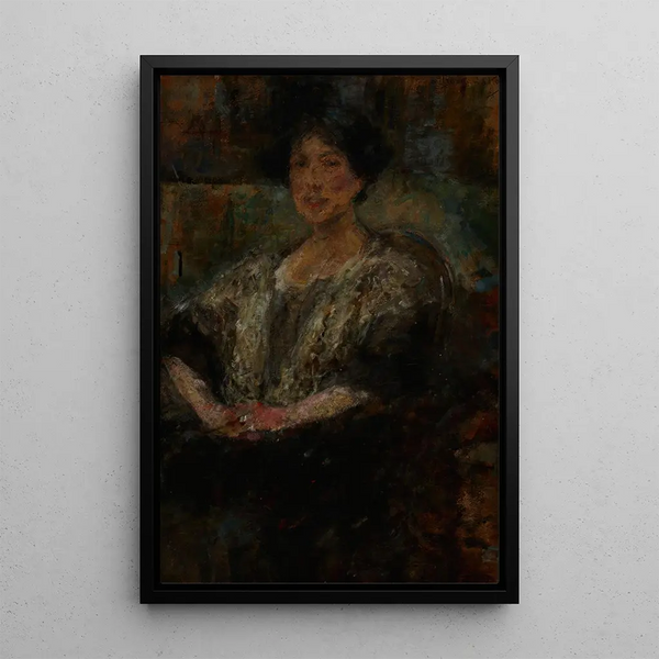 Portrait of Julia Ginzberg - Olga Boznańska — framed artwork on a wall