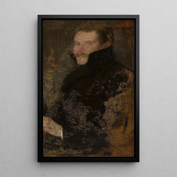 Portrait of Kazimierz Wize - Olga Boznańska — framed artwork on a wall