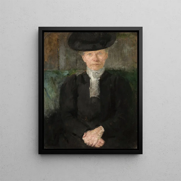 Portrait of Mademoiselle Deuringer - Olga Boznańska — framed artwork on a wall