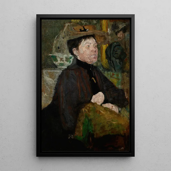 Portrait of Mrs. Getter - Olga Boznańska — framed artwork on a wall