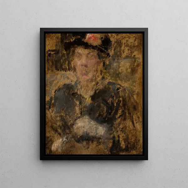 Portrait of Mrs Roubaud - Olga Boznańska — framed artwork on a wall