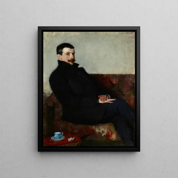 Portrait Painting of Paul Nauen - Olga Boznańska — framed artwork on a wall