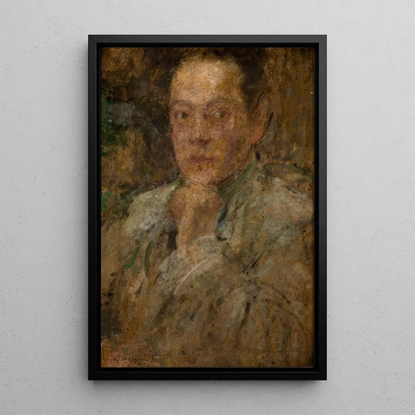 Portrait of the sculptor Stefan Zbigniewicz - Olga Boznańska — framed artwork on a wall