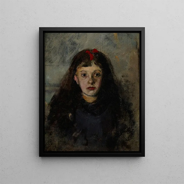 Portrait of a girl, Zofia Sokoowska - Olga Boznanska — framed artwork on a wall