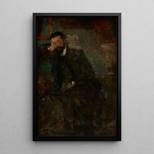 Portrait of a Man - Olga Boznańska — framed artwork on a wall