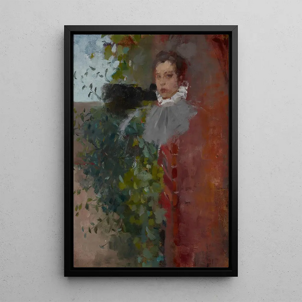 Portrait of a Woman - Olga Boznańska — framed artwork on a wall