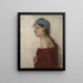 Portrait of a woman, gypsy woman - Olga Boznanska — framed artwork on a wall