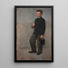 Portrait of a Boy in a School Uniform - Olga Boznańska — framed artwork on a wall