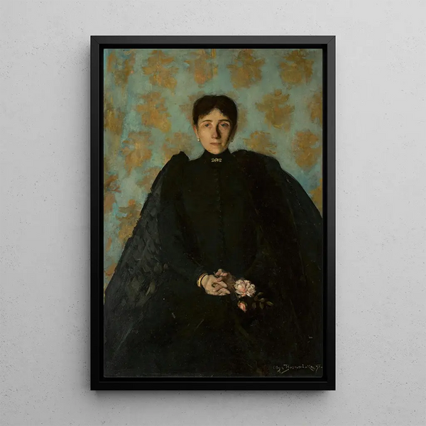 Portrait of a Woman - Olga Boznańska — framed artwork on a wall