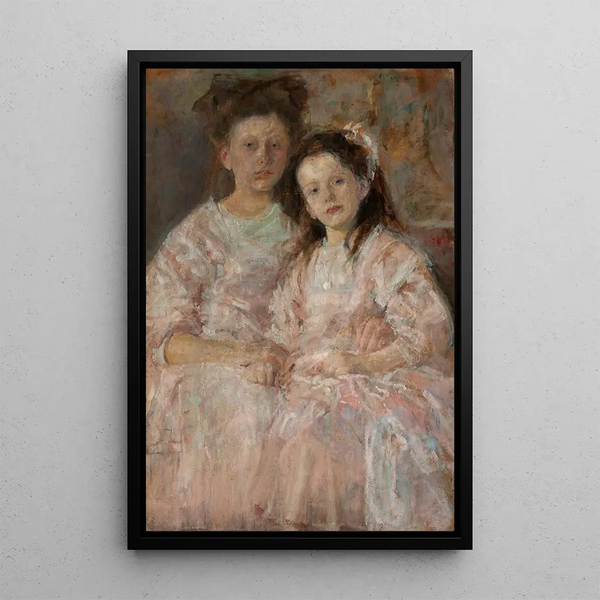 Portrait of the girls Helena Chmielarczyk and Wadysawa Chmielarczyk - Olga Boznańska — framed artwork on a wall
